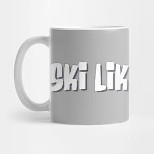 Ski like a girl (white) Mug